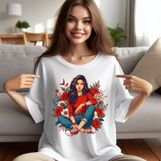 クールレトロ プラスサイズTシャツ