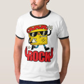 クールロックンロールミュージック Tシャツ (正面)