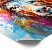 クールロバ素晴らしカラフルーポートレート ポスター (角)