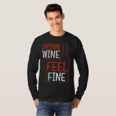 クールワインを感じ飲素晴らしむ Tシャツ (正面フル)