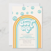 クールワン レトロボーイ ファーストバースデー インビテーション (正面)