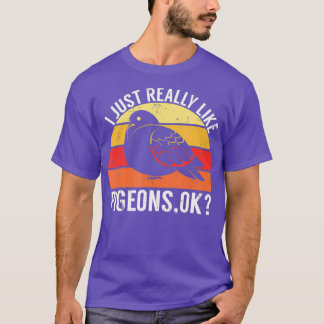クールヴィンテージは本当にハトOk鳥が好き Tシャツ