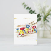 クールヴィンテージサッカー選手の写真イメージ ポストカード (スタンド正面)