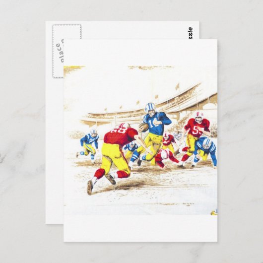 クールヴィンテージサッカー選手の写真イメージ ポストカード (正面/裏面)