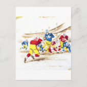 クールヴィンテージサッカー選手の写真イメージ ポストカード (正面)