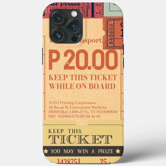 クールヴィンテージセンターモダンチケット Case-Mate iPhoneケース (裏面)