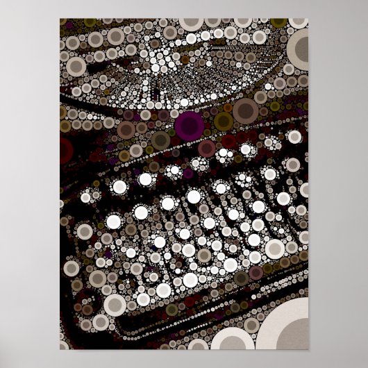 クールヴィンテージタイプライターモダンデザインポップ・アートのアート ポスター (正面)