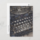 クールヴィンテージタイプライターモダンデザインポップ・アートのアート ポストカード (正面/裏面)