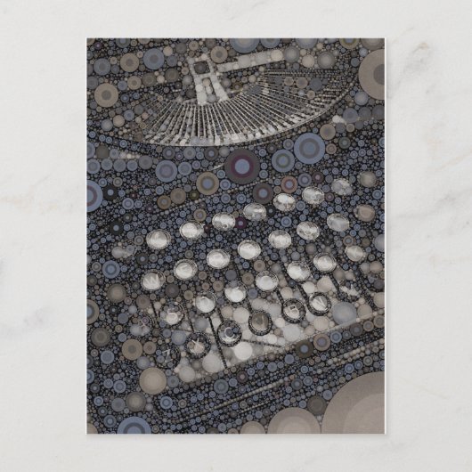 クールヴィンテージタイプライターモダンデザインポップ・アートのアート ポストカード (正面)