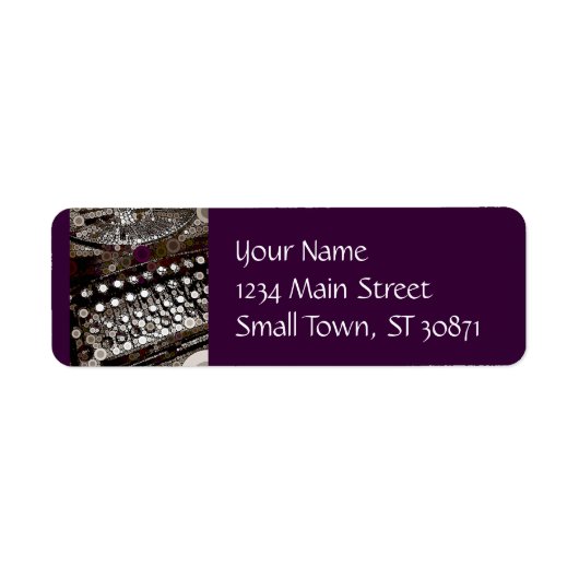 クールヴィンテージタイプライターモダンデザインポップ・アートのアート ラベル (正面)