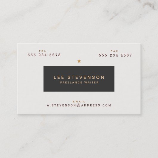 クールヴィンテージタイポグラフィ白黒 名刺 (正面)