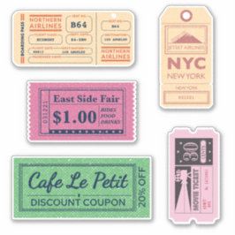 クールヴィンテージチケット シール