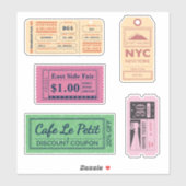 クールヴィンテージチケット シール (シート)