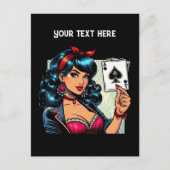 クールヴィンテージトランプのポーカー ポストカード (正面)