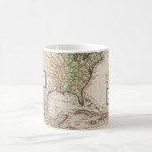 クールヴィンテージニューワールドマップジオグラフィー先生 コーヒーマグカップ (中央)