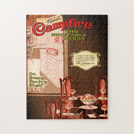 クールヴィンテージマガ広告ジンイラストレーション ジグソーパズル (縦)