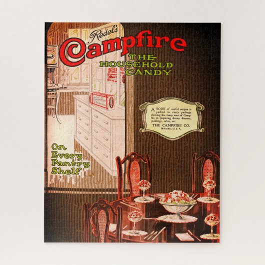 クールヴィンテージマガ広告ジンイラストレーション ジグソーパズル (縦)