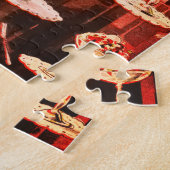 クールヴィンテージマガ広告ジンイラストレーション ジグソーパズル (側面)