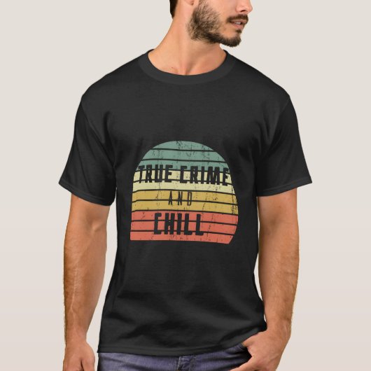 クールヴィンテージレトロの真の犯罪と寒さ Tシャツ (正面)