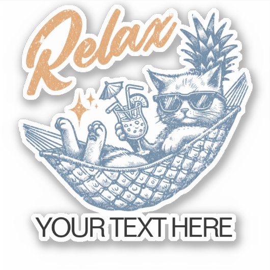 クールヴィンテージレトロキャッリラックストハンモックカクテル シール (正面)