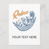 クールヴィンテージレトロキャッリラックストハンモックカクテル ポストカード (正面)