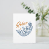 クールヴィンテージレトロキャッリラックストハンモックカクテル ポストカード (スタンド正面)