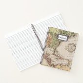 クールヴィンテージ地理ニューワールドマップサブジェクト ノートブック (内部)