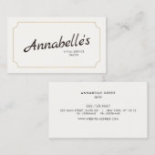 クールヴィンテージ手書きスクリプトタイポグラフィ 名刺 (正面/裏面)