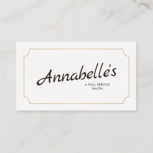 クールヴィンテージ手書きスクリプトタイポグラフィ 名刺 (正面)