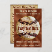 クールヴィンテージ招待状、テキスト 招待状 (正面/裏面)