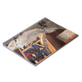 クールヴィンテージ日本の幽霊ウッドブロックプリント ノートブック (左側)