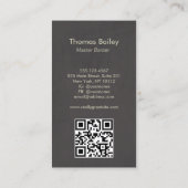 クールヴィンテージ理容師ショップQRコード 名刺 (裏面)