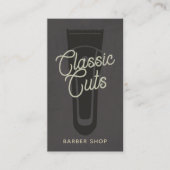 クールヴィンテージ理容師ショップQRコード 名刺 (正面)