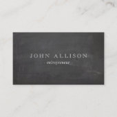 クールヴィンテージ素朴ガイ黒黒黒板 名刺 (正面)