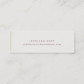 クールヴィンテージ素朴モノグラム黒チョークボード スキニー名刺 (裏面)