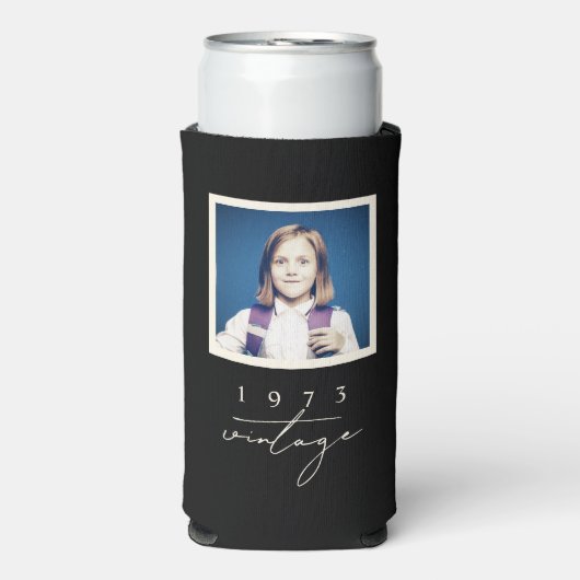クールヴィンテージ誕生日パーティースクリプト写真 スリム缶クーラー (Seltzer正面)