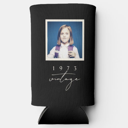 クールヴィンテージ誕生日パーティースクリプト写真 スリム缶クーラー (正面)