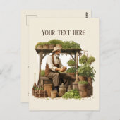 クールヴィンテージ農家市場の追加文字 ポストカード (正面/裏面)