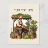 クールヴィンテージ農家市場の追加文字 ポストカード (正面)