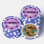 クール中国のヴィンテージ絵画カラフル ポーカーチップ (積み重ね)