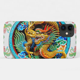 クール中国の絵を描カラフルハスフラワ iPhone 11 ケース