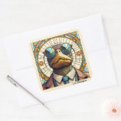 クール亀 スクエアシール (封筒)