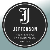 クール住所とモノグラムのカスタマイズ | B&W ラウンドシール