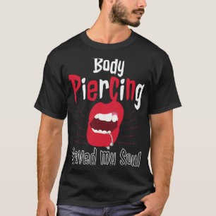 クール体ピアス救My Soul Tattoo Artists Tシャツ