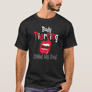 クール体ピアス救My Soul Tattoo Artists Tシャツ
