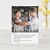 クール写真最高のEver Brotherの定義 カード (黄色い花)