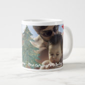 クール初めてのクリスマスと最高のパパの写真 ジャンボコーヒーマグカップ (正面右)