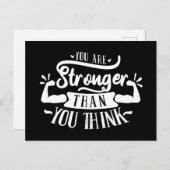 クール勇気付けられるの強いワードアート ポストカード (正面/裏面)