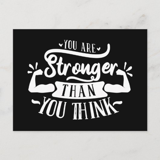 クール勇気付けられるの強いワードアート ポストカード (正面)