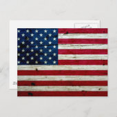 クール動揺してアメリカ国旗素朴 ポストカード (正面/裏面)